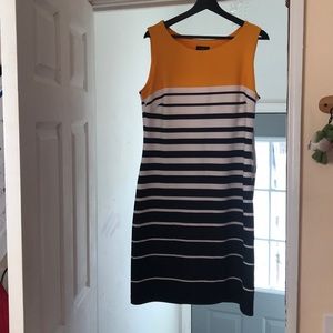 I Le New York black,yellow, white dress, size 10